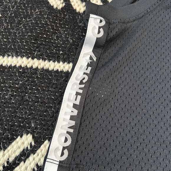 Converse Womens Black Activewear Workout Tank Top Size XS Fitness Running Logo - Picture 3 of 6